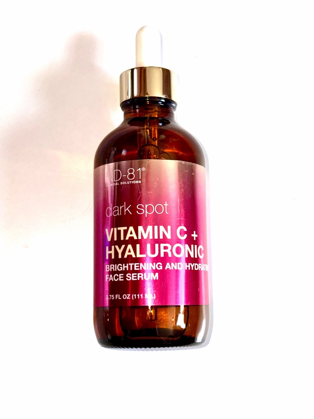 ND-81 Dark Spot Vitamin C+ Hyaluronic Brightening & Hydrating Face Serum 3.75oz